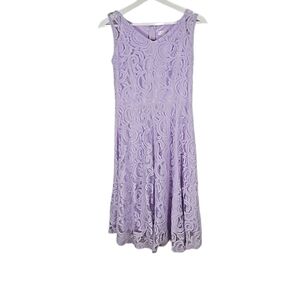 Vintage Lavender Lace Purple Dress